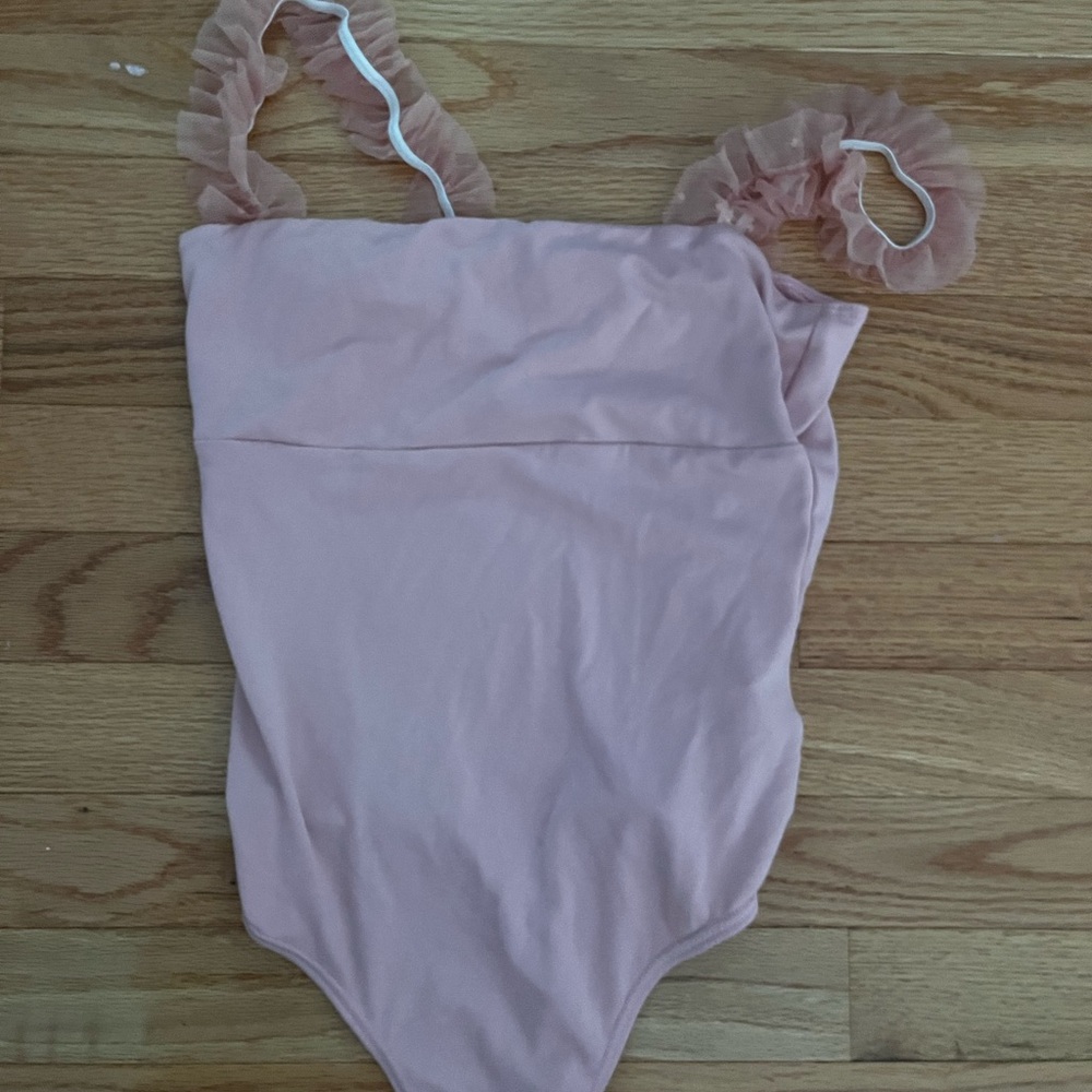 Forever 21 Blush Ruffle Bodysuit